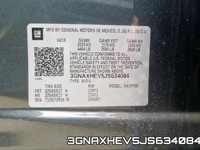 3GNAXHEV5JS634084 фото 2