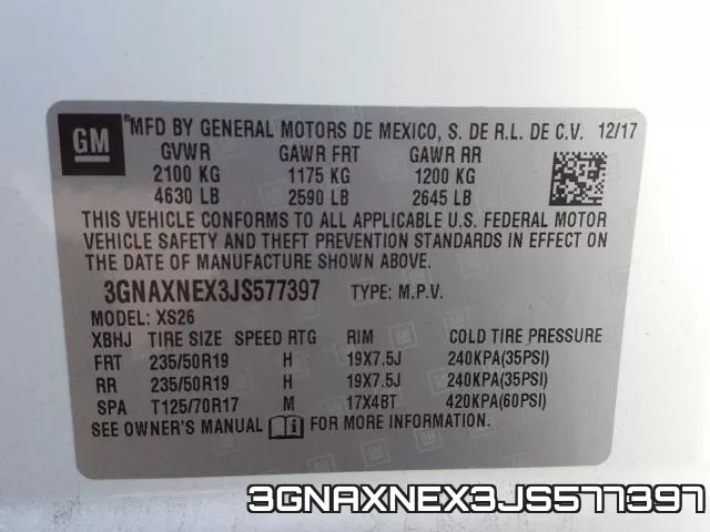 3GNAXNEX3JS577397 фото 2