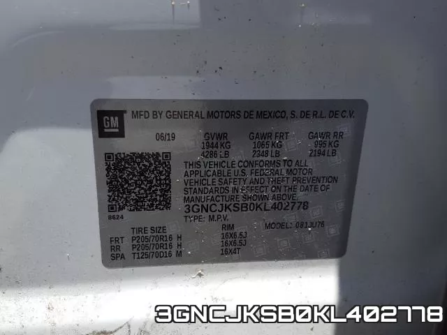 3GNCJKSB0KL402778 фото 2