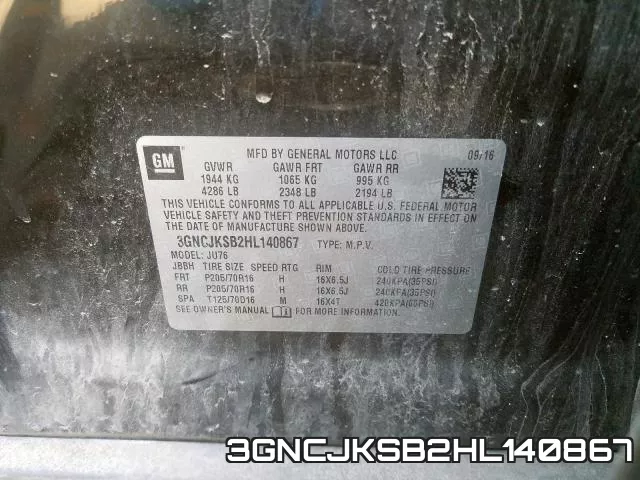 3GNCJKSB2HL140867 фото 2