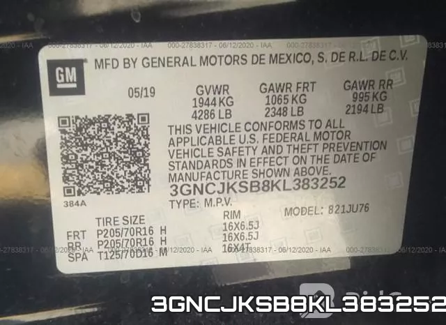 3GNCJKSB8KL383252 фото 10
