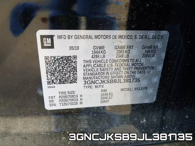 3GNCJKSB9JL381735 фото 2