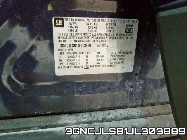 3GNCJLSB1JL303889 фото 2