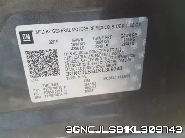 3GNCJLSB1KL309743 фото 2
