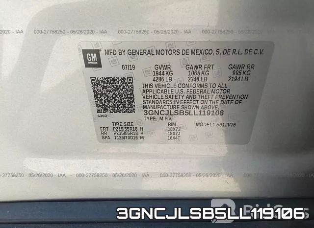 3GNCJLSB5LL119106 фото 10