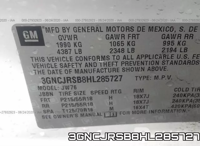 3GNCJRSB8HL285727 фото 10