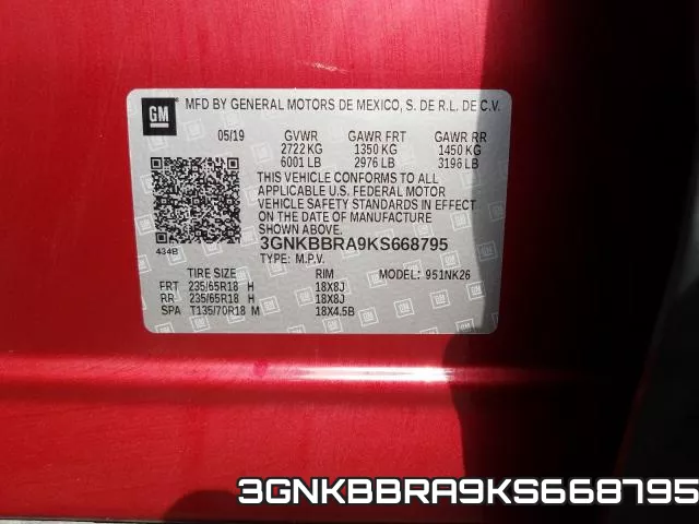 3GNKBBRA9KS668795 фото 2