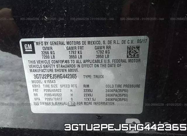 3GTU2PEJ5HG442365 фото 10