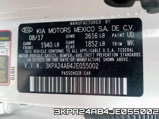 3KPA24AB4JE055002 фото 2
