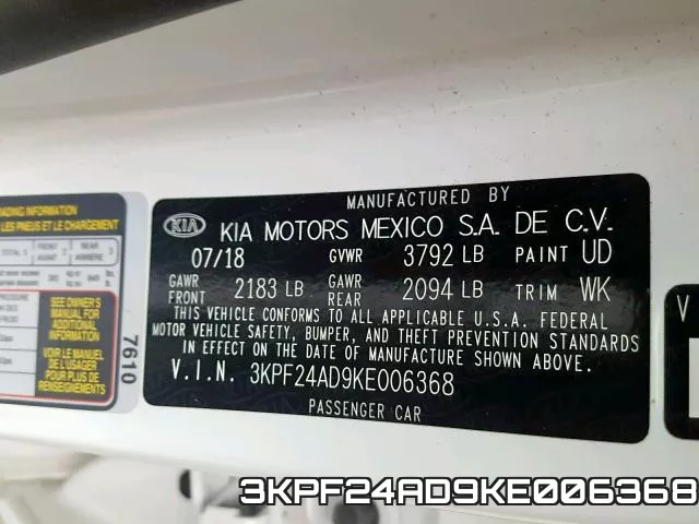 3KPF24AD9KE006368 фото 2