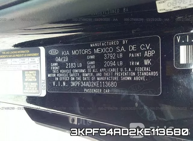 3KPF34AD2KE113680 фото 10