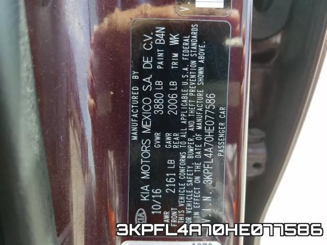 3KPFL4A70HE077586 фото 2