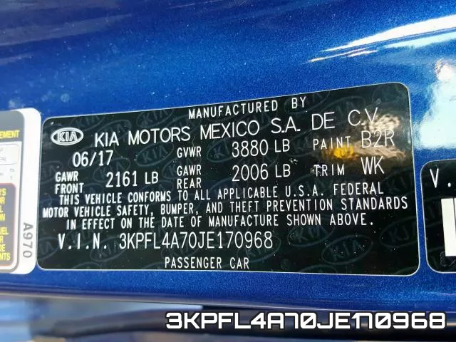 3KPFL4A70JE170968 фото 2