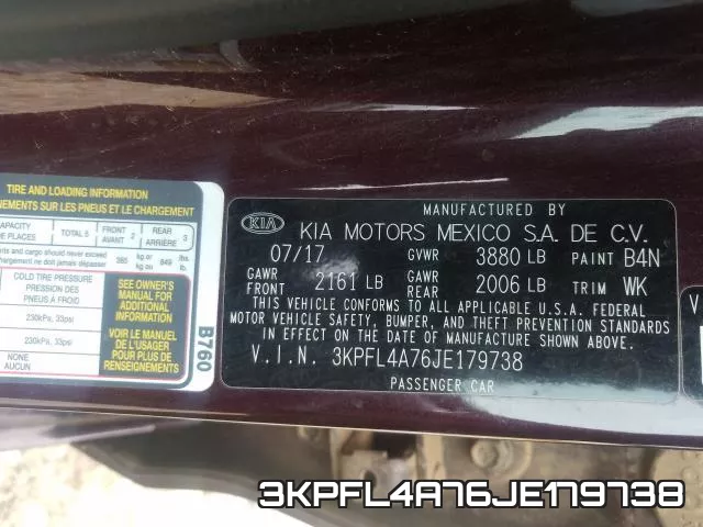 3KPFL4A76JE179738 фото 2