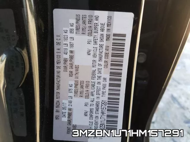 3MZBN1U71HM157291 фото 2