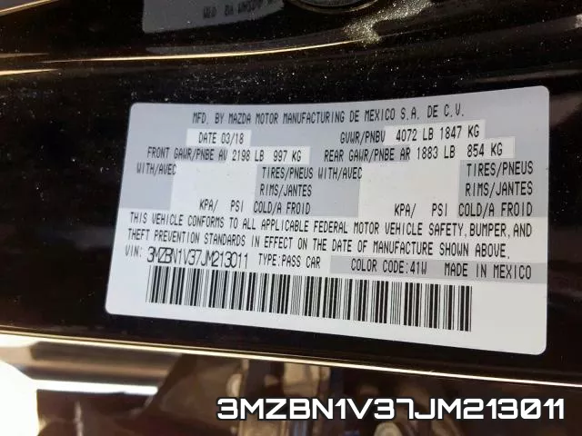 3MZBN1V37JM213011 фото 2