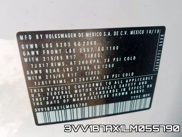 3VV1B7AX1LM055790 фото 2