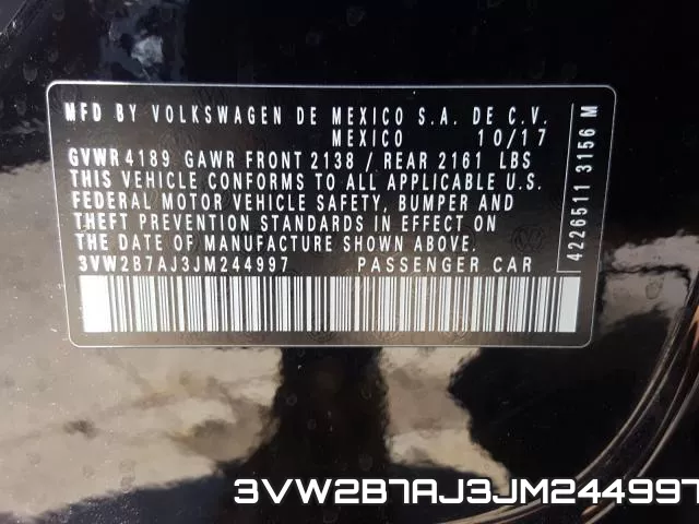 3VW2B7AJ3JM244997 фото 2