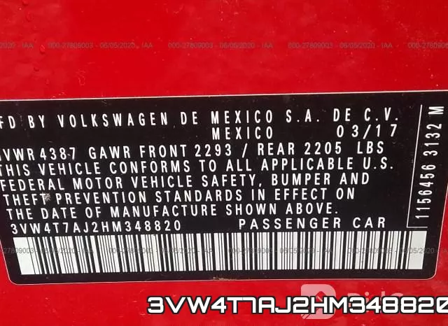 3VW4T7AJ2HM348820 фото 10