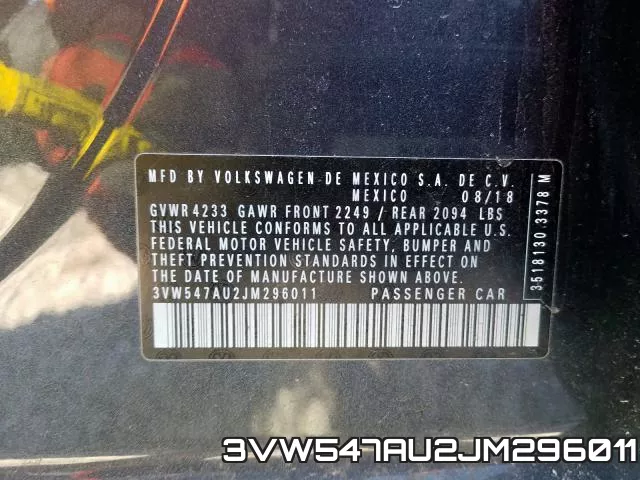 3VW547AU2JM296011 фото 2