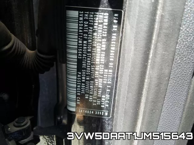 3VW5DAAT1JM515643 фото 2