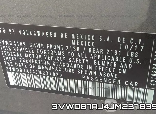 3VWDB7AJ4JM237839 фото 10