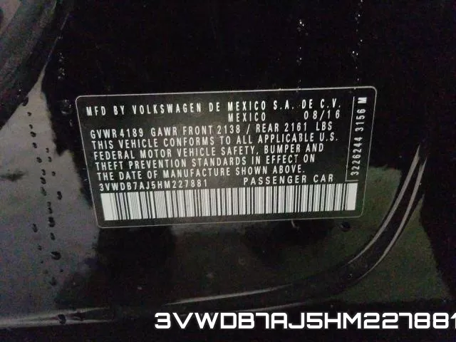 3VWDB7AJ5HM227881 фото 2