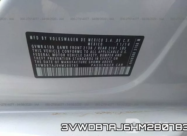 3VWDB7AJ6HM280783 фото 10