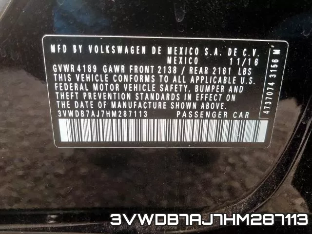 3VWDB7AJ7HM287113 фото 2