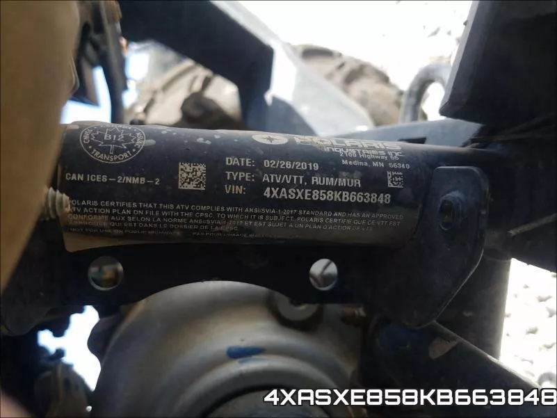 4XASXE858KB663848 фото 2