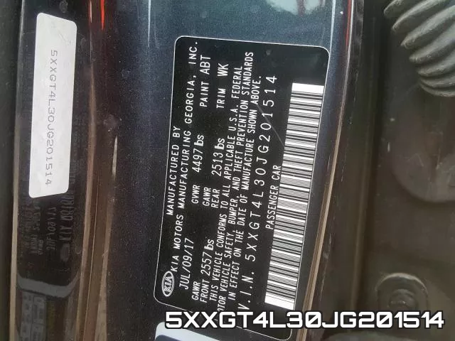 5XXGT4L30JG201514 фото 2