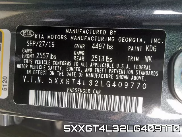 5XXGT4L32LG409770 фото 2