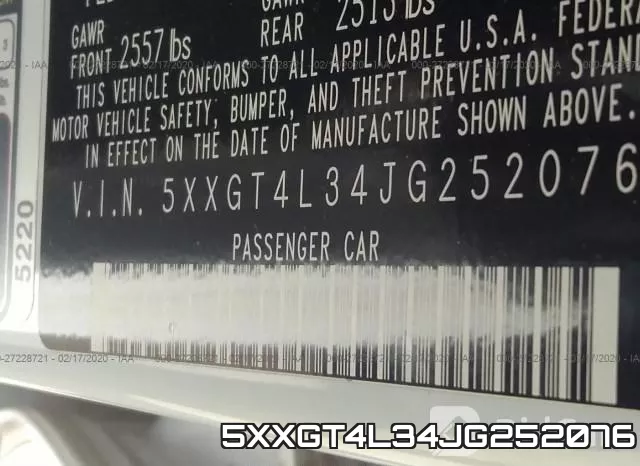 5XXGT4L34JG252076 фото 10