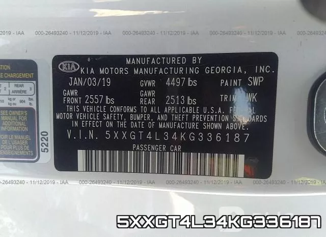 5XXGT4L34KG336187 фото 10