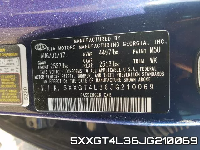 5XXGT4L36JG210069 фото 2