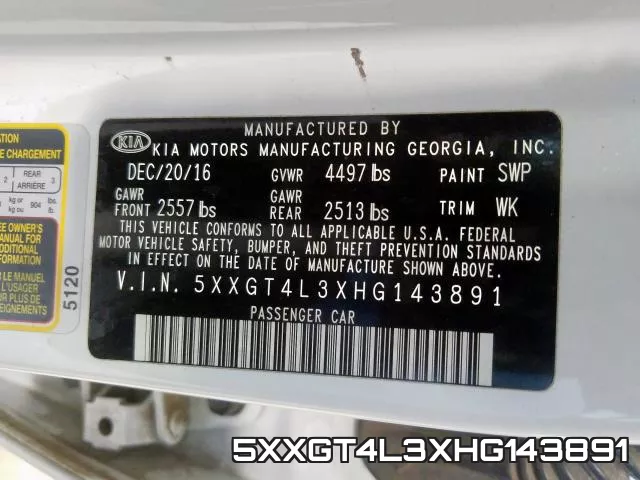 5XXGT4L3XHG143891 фото 2
