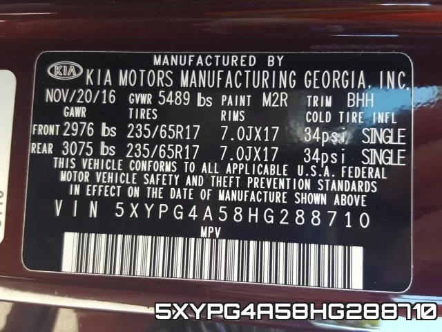 5XYPG4A58HG288710 фото 2