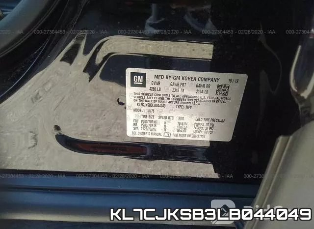 KL7CJKSB3LB044049 фото 10
