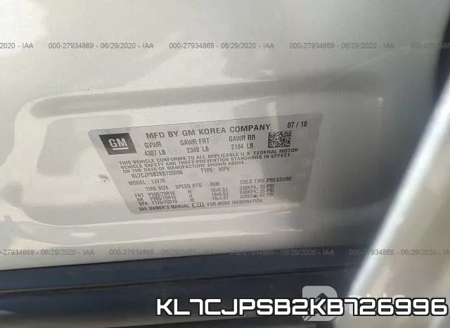 KL7CJPSB2KB726996 фото 10