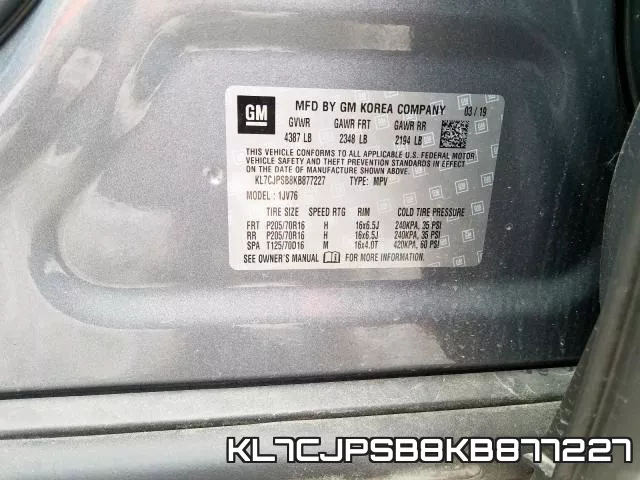 KL7CJPSB8KB877227 фото 2