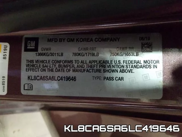 KL8CA6SA6LC419646 фото 2