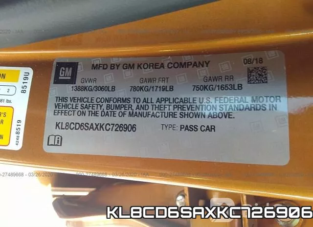 KL8CD6SAXKC726906 фото 10