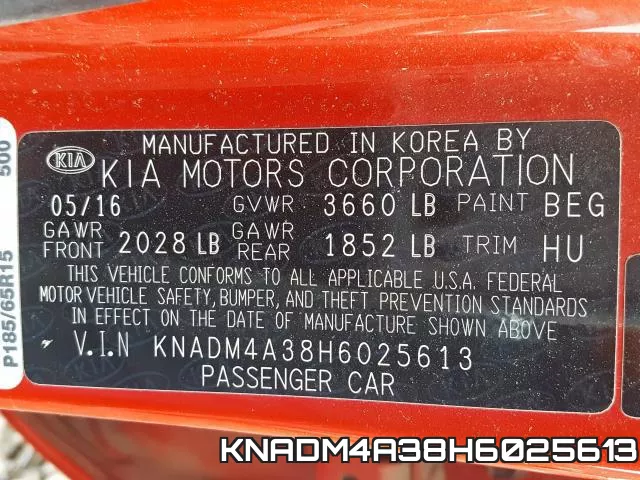 KNADM4A38H6025613 фото 2