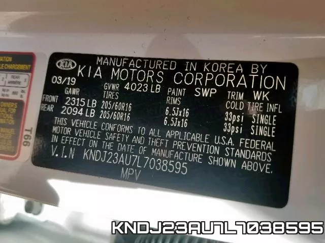 KNDJ23AU7L7038595 фото 2