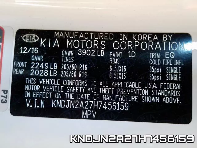 KNDJN2A27H7456159 фото 2