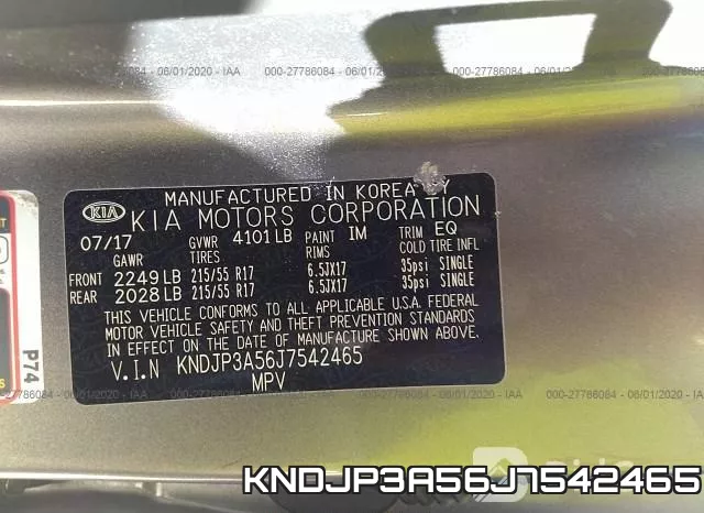 KNDJP3A56J7542465 фото 10