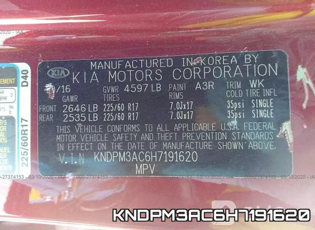 KNDPM3AC6H7191620 фото 10