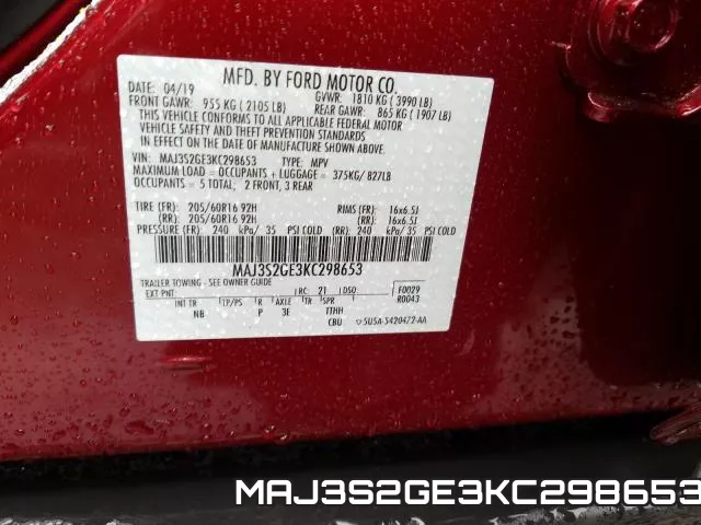 MAJ3S2GE3KC298653 фото 2