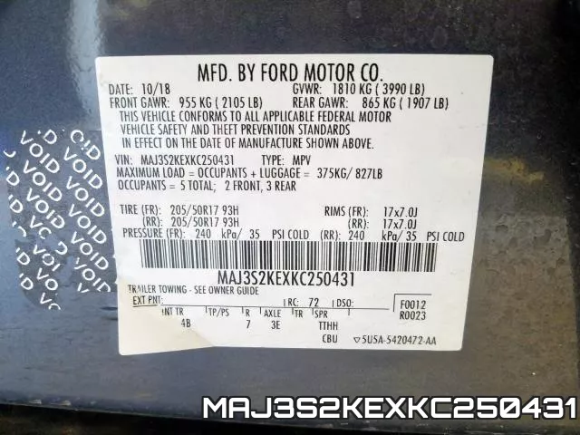 MAJ3S2KEXKC250431 фото 2