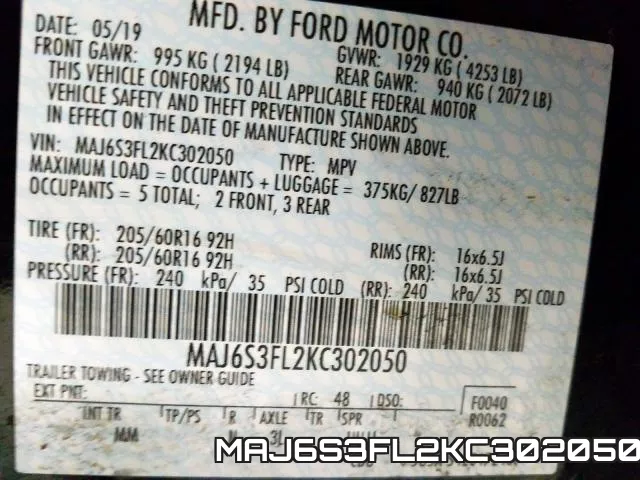 MAJ6S3FL2KC302050 фото 2